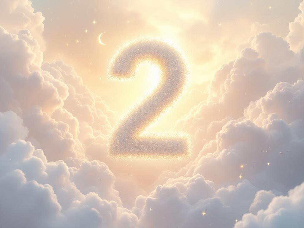 A radiant guardian angel stands amidst soft clouds, symbolizing guidance and new beginnings.